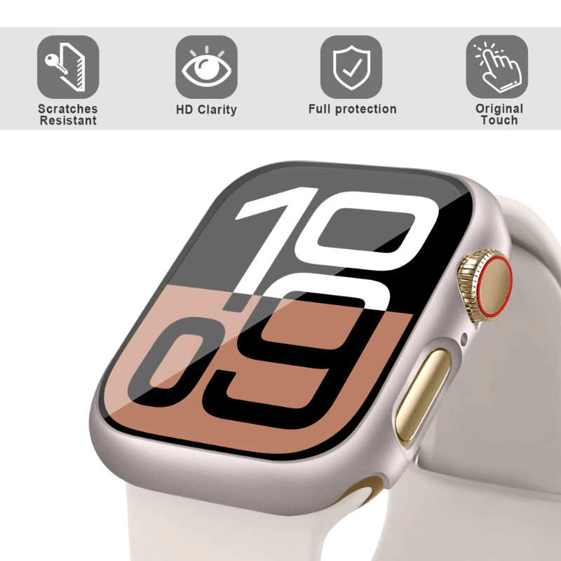 Tempered Glass+Case For Apple  – Smartwatch Band Accessories Bewertung und Preis