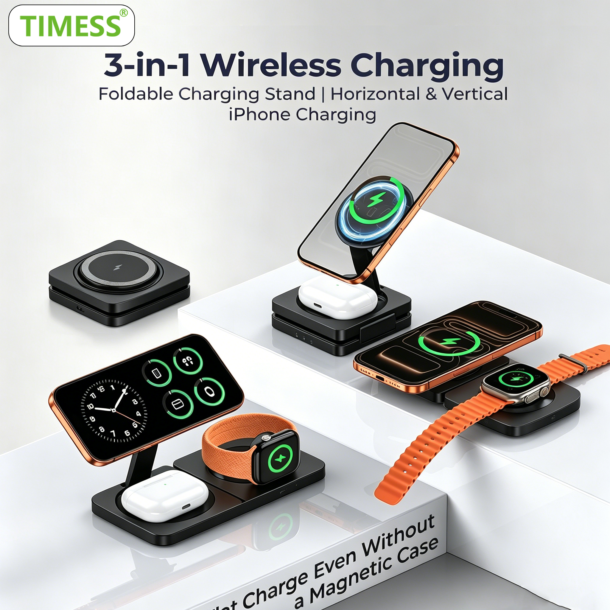 TIMESS Fast Magnetic 3 in 1 Wi – Wireless Charger Watch Bewertung und Preis