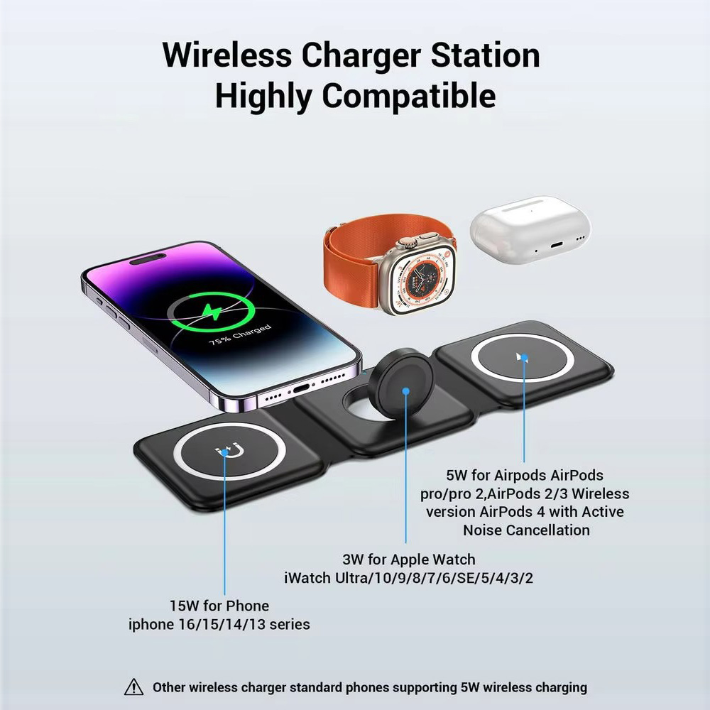 3-in-1 Magnetic Folding Wirele – Wireless Charger Watch Bewertung und Preis