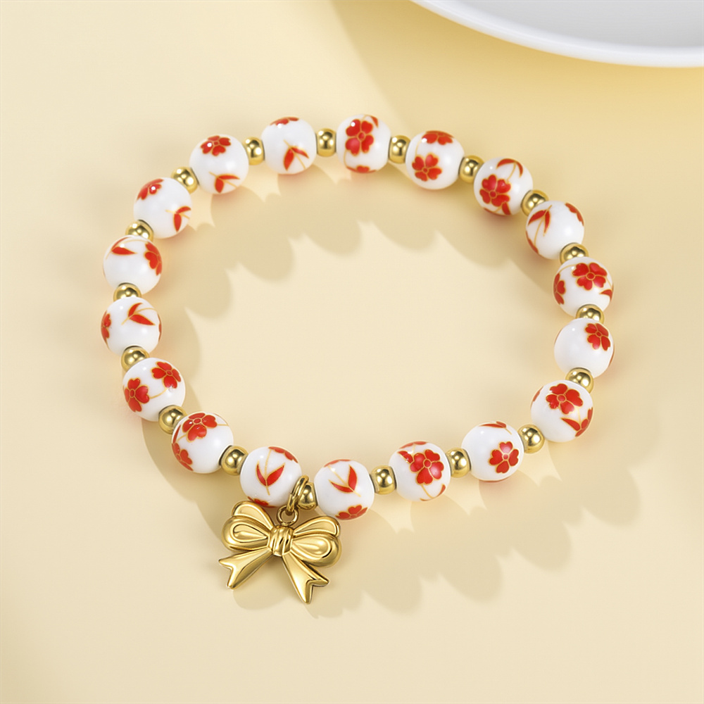 Colorful Ceramic Bead Bracelet – Ceramic Link Bracelet Bewertung und Preis