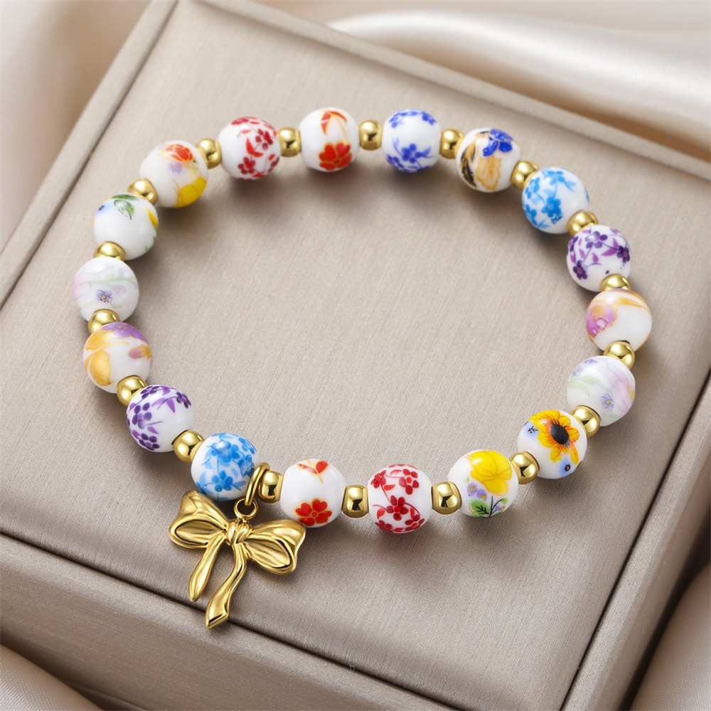 Colorful Ceramic Bead Bracelet – Ceramic Link Bracelet Bewertung und Preis