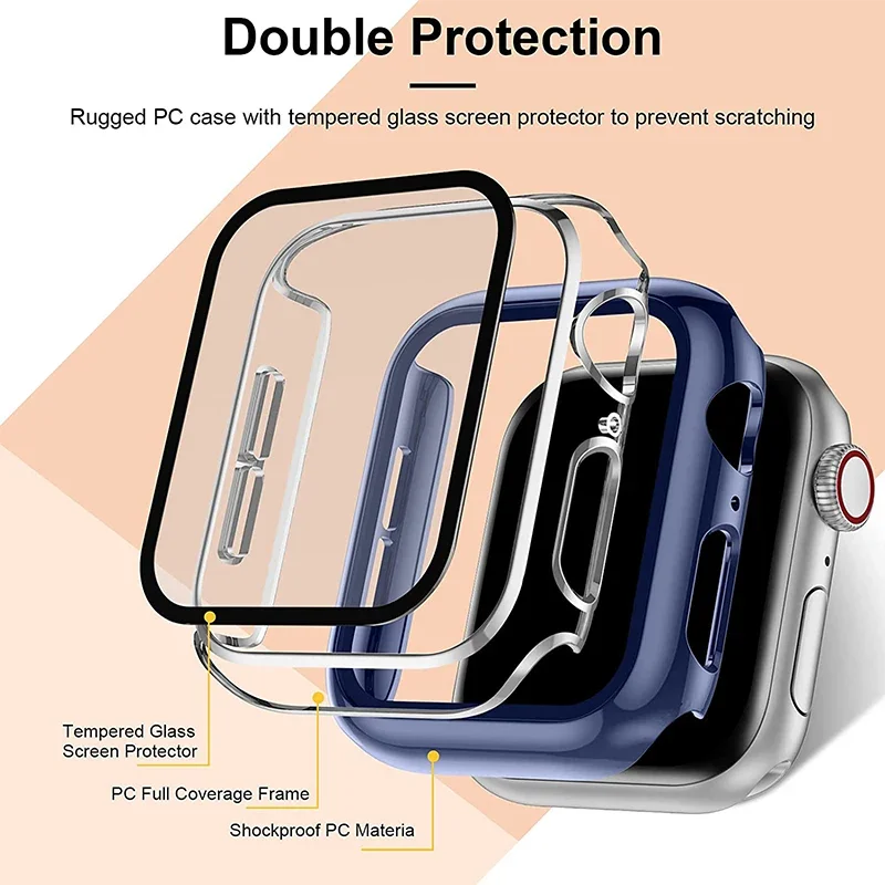 2Pcs Tempered Glass+cover For  – Smartwatch Band Accessories Bewertung und Preis